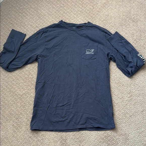 Vineyard Vines Blue Long Sleeve Tee - Picture 1 of 5